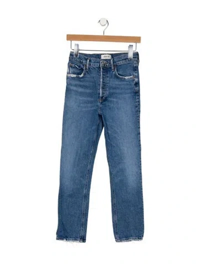 Pre-owned Agolde Mid-rise Skinny Leg Jeans In Blue