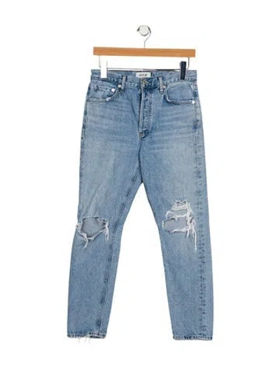 Pre-owned Agolde Mid-rise Skinny Leg Jeans In Blue