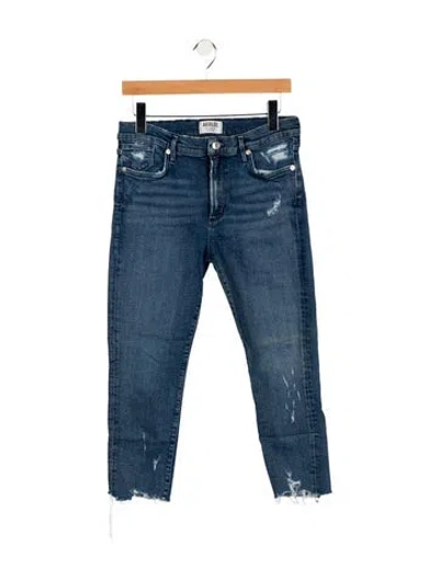 Pre-owned Agolde Mid-rise Skinny Leg Jeans In Blue