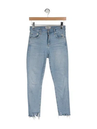 Pre-owned Agolde Mid-rise Skinny Leg Jeans In Blue