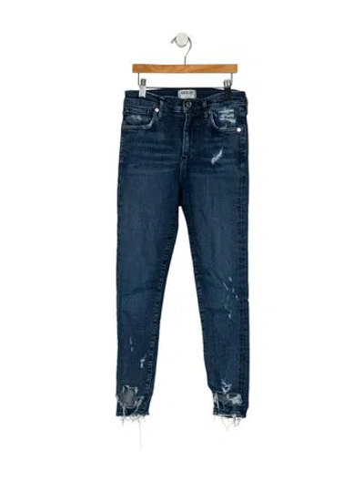 Pre-owned Agolde Mid-rise Skinny Leg Jeans In Blue