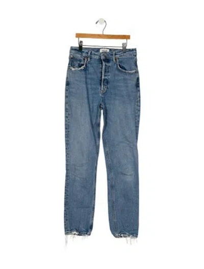 Pre-owned Agolde Mid-rise Skinny Leg Jeans In Blue