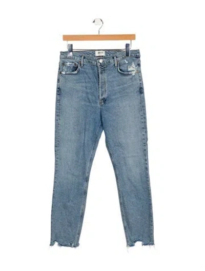Pre-owned Agolde Mid-rise Skinny Leg Jeans In Blue