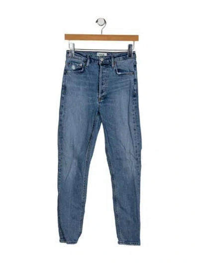 Pre-owned Agolde Mid-rise Skinny Leg Jeans In Blue