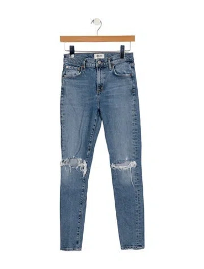 Pre-owned Agolde Mid-rise Skinny Leg Jeans In Blue