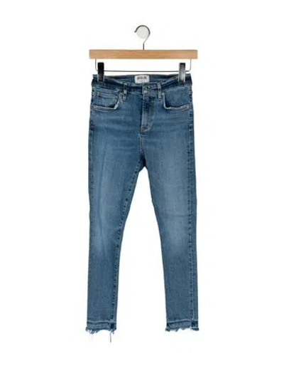 Pre-owned Agolde Mid-rise Skinny Leg Jeans In Blue