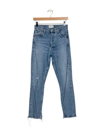 Pre-owned Agolde Mid-rise Skinny Leg Jeans In Blue
