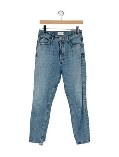 Pre-owned Agolde Mid-rise Skinny Leg Jeans In Blue