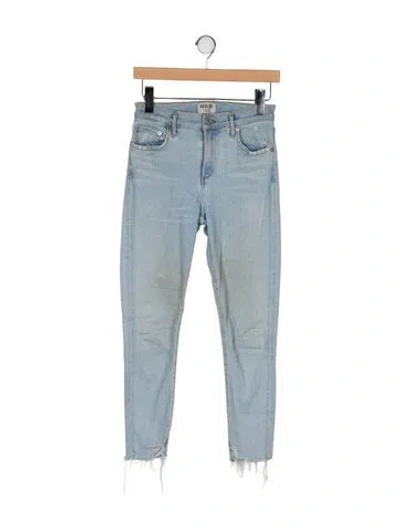Pre-owned Agolde Mid-rise Skinny Leg Jeans In Blue