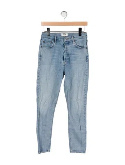 Pre-owned Agolde Mid-rise Skinny Leg Jeans In Blue