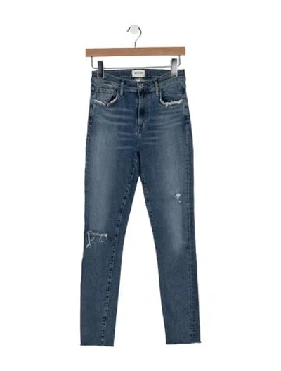 Pre-owned Agolde Mid-rise Skinny Leg Jeans In Blue