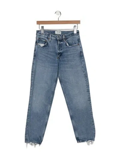 Pre-owned Agolde Mid-rise Skinny Leg Jeans In Blue