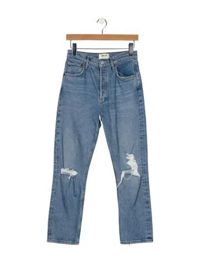 Pre-owned Agolde Mid-rise Skinny Leg Jeans In Blue