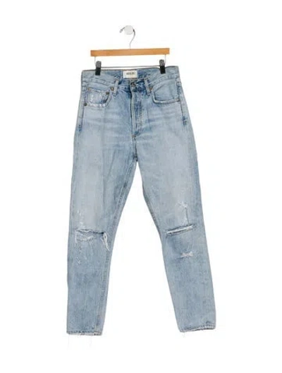 Pre-owned Agolde Mid-rise Skinny Leg Jeans In Blue
