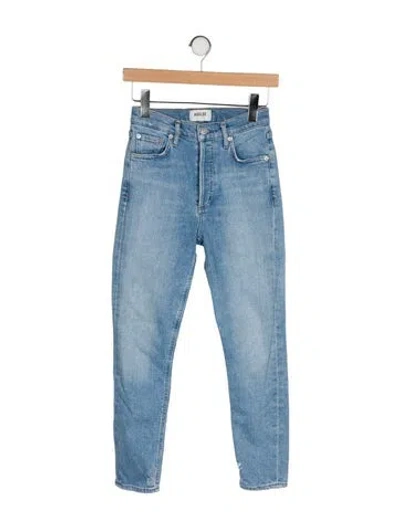 Pre-owned Agolde Mid-rise Skinny Leg Jeans In Blue