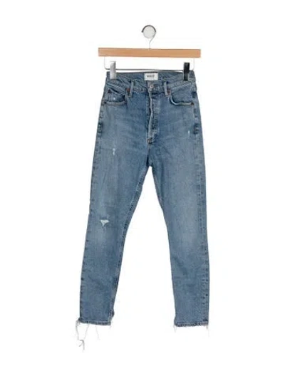 Pre-owned Agolde Mid-rise Skinny Leg Jeans In Blue