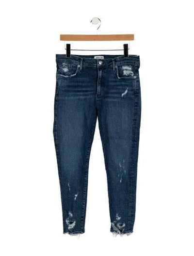 Pre-owned Agolde Mid-rise Skinny Leg Jeans In Blue