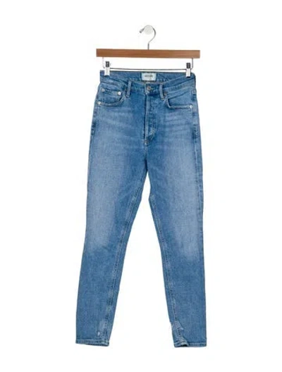 Pre-owned Agolde Mid-rise Skinny Leg Jeans In Blue
