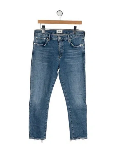 Pre-owned Agolde Mid-rise Skinny Leg Jeans In Blue