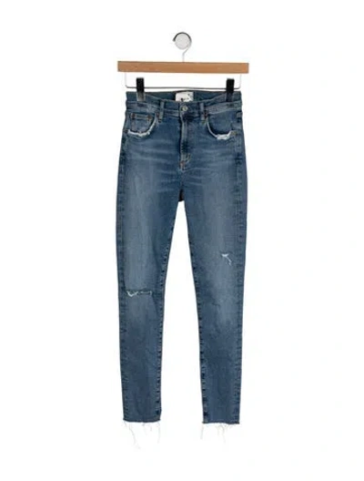 Pre-owned Agolde Mid-rise Skinny Leg Jeans In Blue