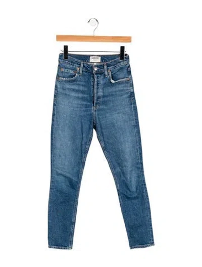 Pre-owned Agolde Mid-rise Skinny Leg Jeans In Blue