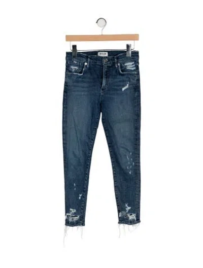 Pre-owned Agolde Mid-rise Skinny Leg Jeans In Blue