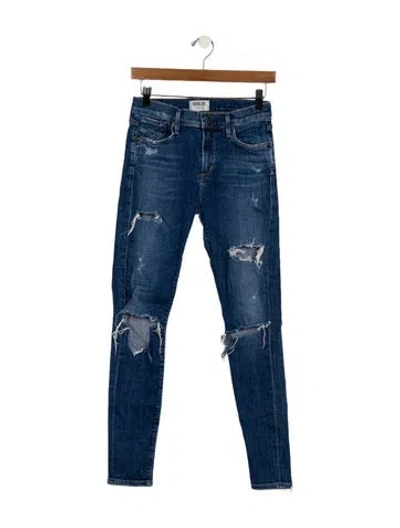 Pre-owned Agolde Mid-rise Skinny Leg Jeans In Blue
