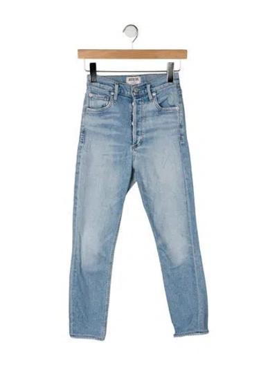Pre-owned Agolde Mid-rise Skinny Leg Jeans In Blue