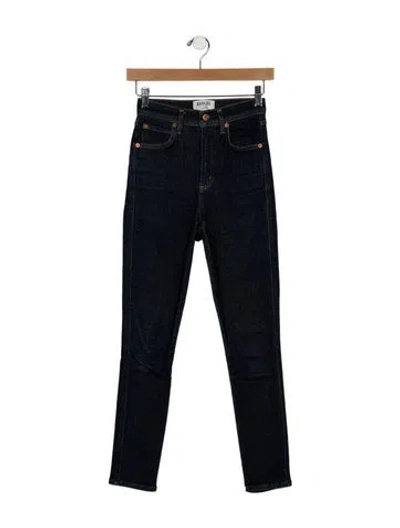 Pre-owned Agolde Mid-rise Skinny Leg Jeans In Blue