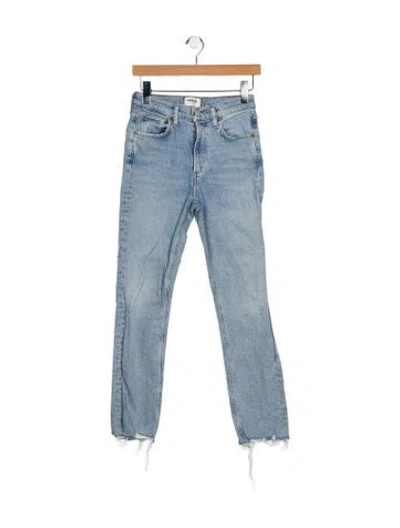 Pre-owned Agolde Mid-rise Skinny Leg Jeans In Blue