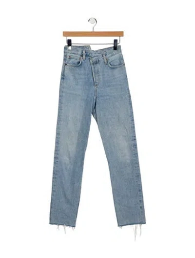 Pre-owned Agolde Mid-rise Skinny Leg Jeans In Blue