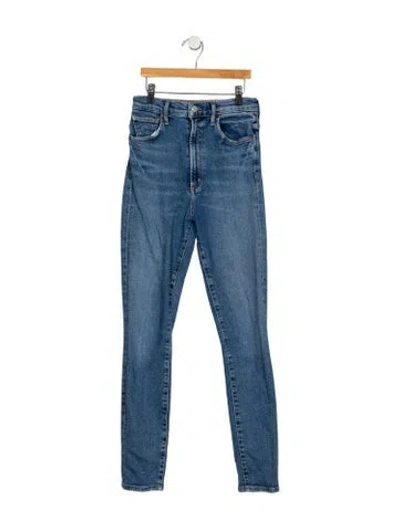 Pre-owned Agolde Mid-rise Skinny Leg Jeans In Blue