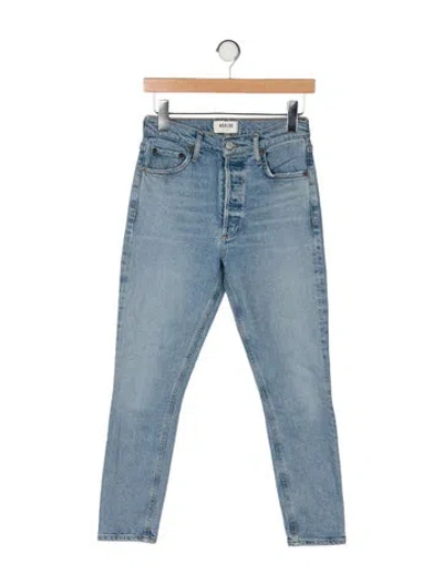 Pre-owned Agolde Mid-rise Skinny Leg Jeans In Blue