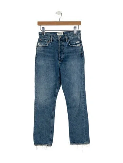 Pre-owned Agolde Mid-rise Skinny Leg Jeans In Blue