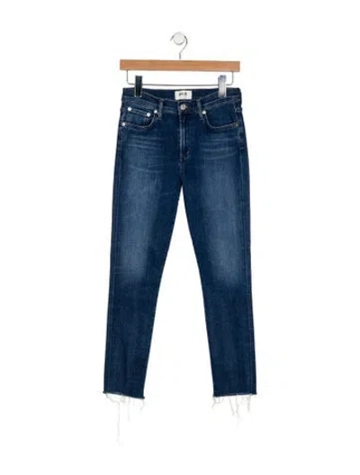 Pre-owned Agolde Mid-rise Skinny Leg Jeans In Blue