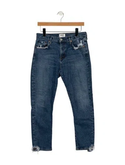 Pre-owned Agolde Mid-rise Skinny Leg Jeans In Blue