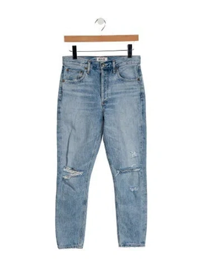 Pre-owned Agolde Mid-rise Skinny Leg Jeans In Blue