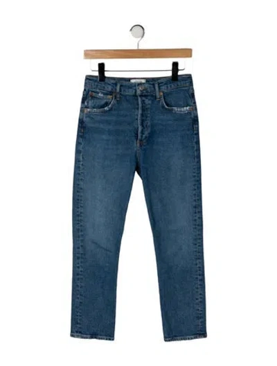 Pre-owned Agolde Mid-rise Skinny Leg Jeans In Blue