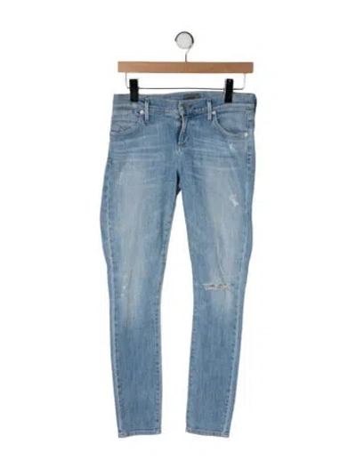 Pre-owned Agolde Mid-rise Skinny Leg Jeans In Blue