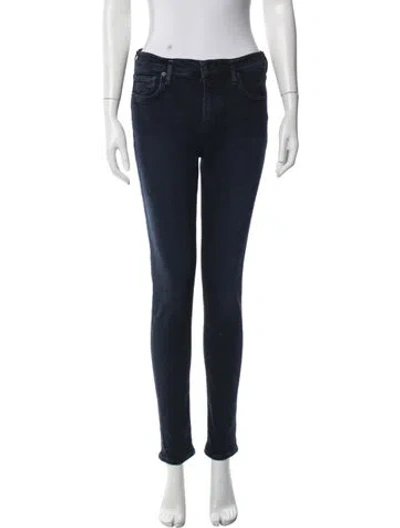 Pre-owned Agolde Mid-rise Skinny Leg Jeans In Blue