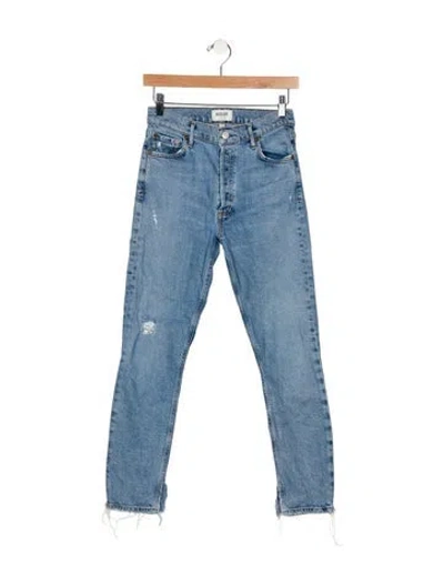 Pre-owned Agolde Mid-rise Skinny Leg Jeans In Blue