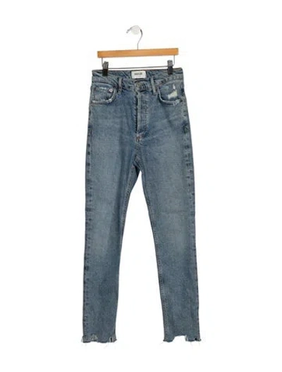 Pre-owned Agolde Mid-rise Skinny Leg Jeans In Blue
