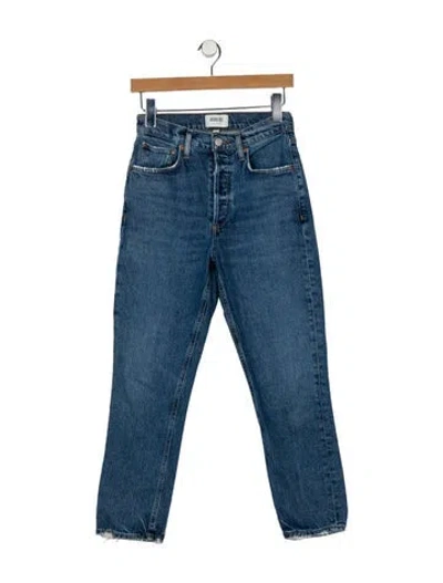 Pre-owned Agolde Mid-rise Skinny Leg Jeans In Blue