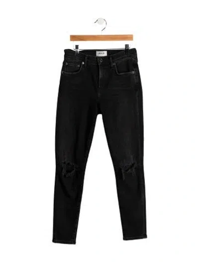 Pre-owned Agolde Mid-rise Skinny Leg Jeans In Gray