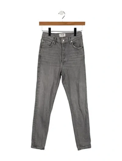Pre-owned Agolde Mid-rise Skinny Leg Jeans In Gray