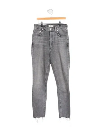 Pre-owned Agolde Mid-rise Skinny Leg Jeans In Gray