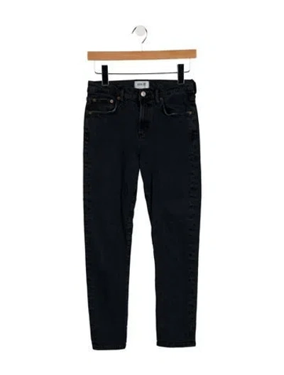 Pre-owned Agolde Mid-rise Skinny Leg Jeans In Gray