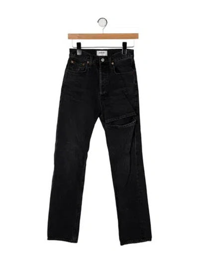 Pre-owned Agolde Mid-rise Skinny Leg Jeans In Gray