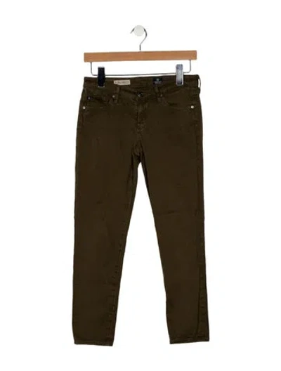 Pre-owned Agolde Mid-rise Skinny Leg Jeans In Green