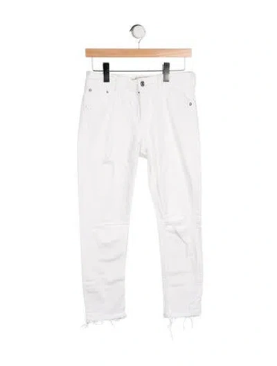 Pre-owned Agolde Mid-rise Skinny Leg Jeans In Neutral